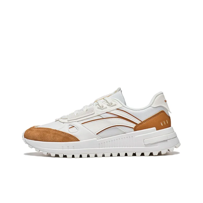 LiNing Wind Rider 2.0 Low-Top Sports Casual Shoes Men's White Yellow-0