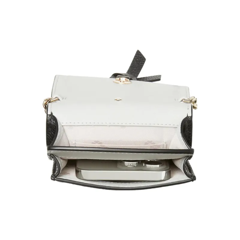 Kate Spade Knott Litchi Grain Leather Cell Phone Pouch Shoulder Bag Crossbody Bag Women's Black-3