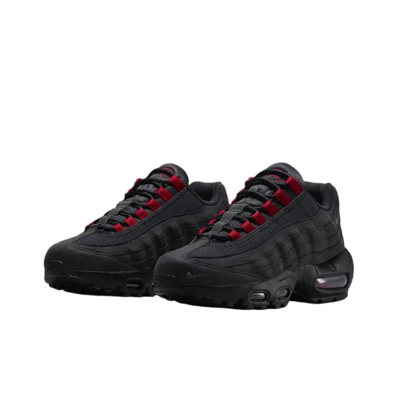 Nike Air Max 95 'Black Red' Durable Breathable Low-Top Sports Casual Shoes GS Black Red-2