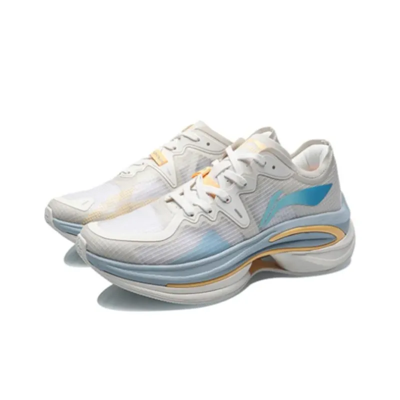 LiNing WuShi 5S 1.0 Cushioning Anti Slip And Wear Resistant Low Top Running Shoes Women's Mist White-2