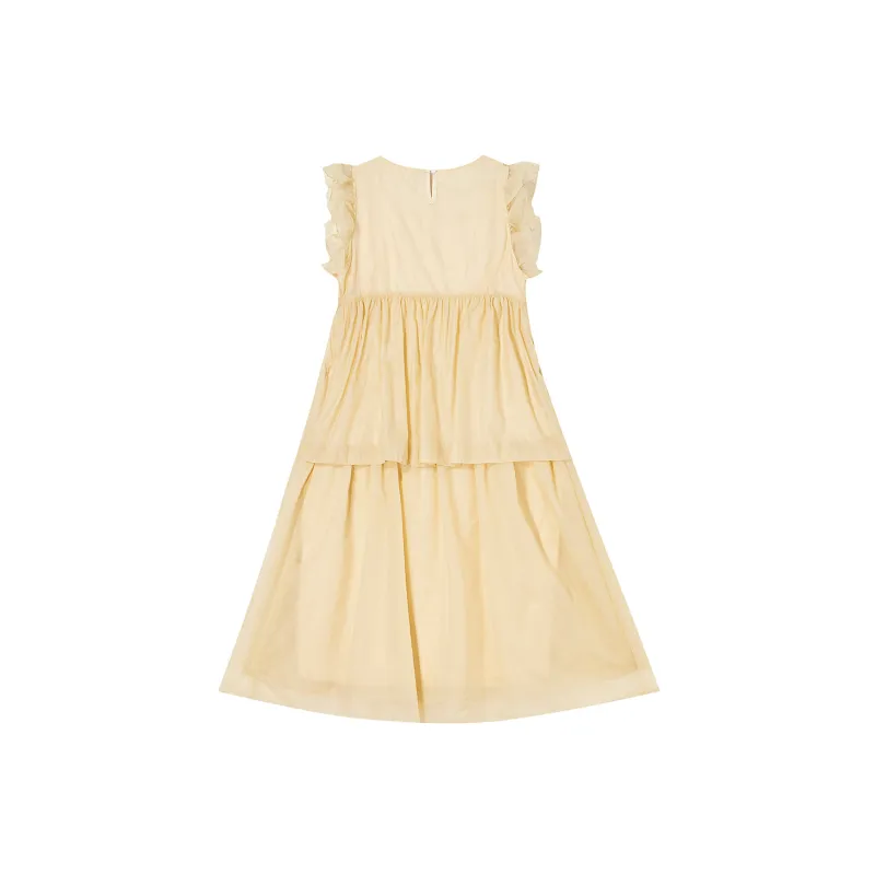 QYPRF Sleeveless Dresses Women's Apricot-1