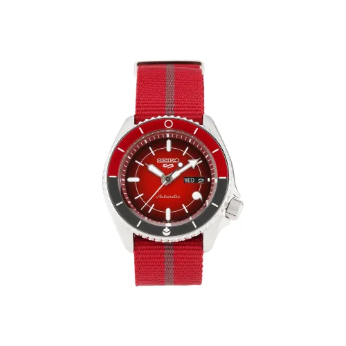 SEIKO Naruto Boruto Collection Automatic Mechanical Movement Nylon Strap Watch 46mm Unisex Red Watch Dial SBSA089
