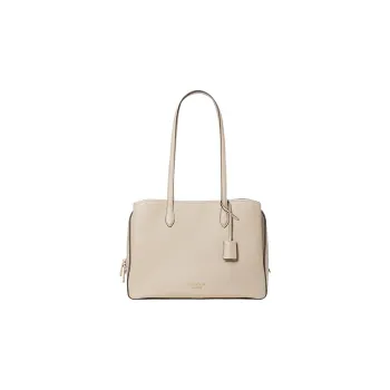 Kate Spade Hudson Litchi Grain Leather Tote Bag Shopping Bag Shoulder Bag Handbag Large Size Women's Cream White