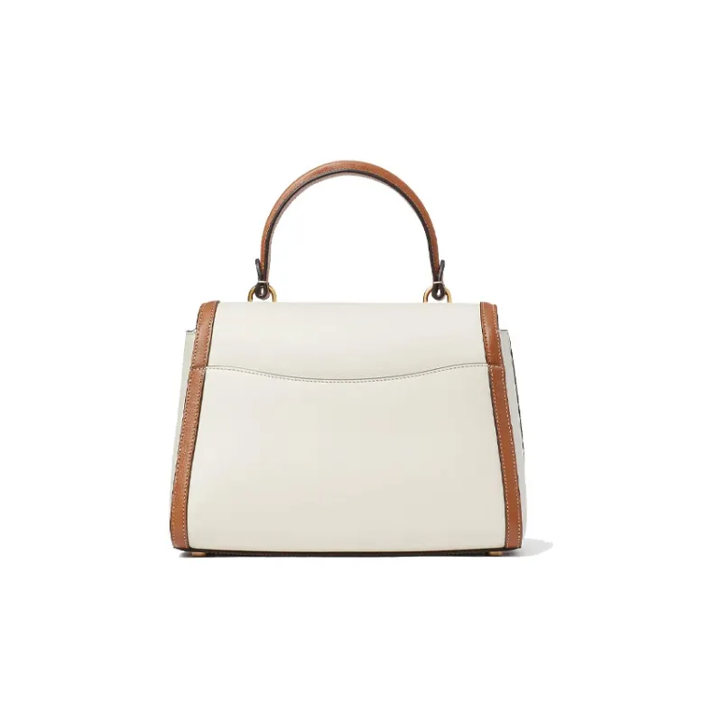 Kate Spade Katy Leather Shoulder Bag Crossbody Bag Handbag Medium Size Women's Cream White/Brown-3