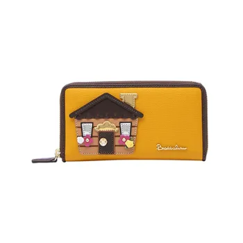 Braccialini Leather Wallet Money Clip Clutch Women's Yellow