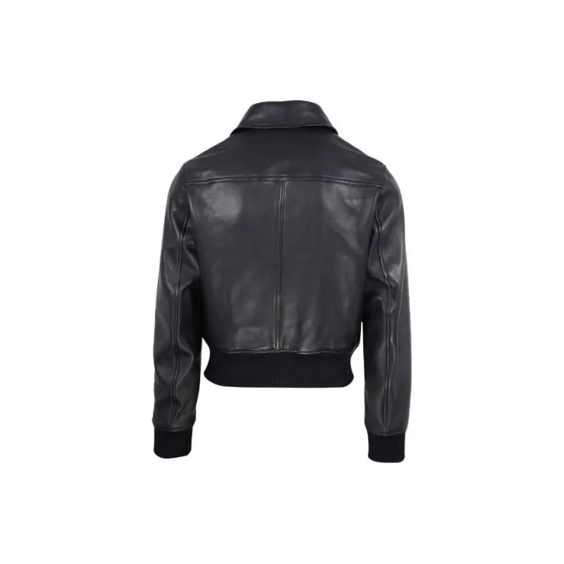 Ami Zip Leather Jacket-1