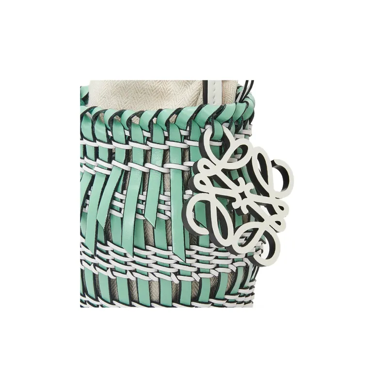LOEWE Cow Leather Shoulder Bag, Crossbody Bag, Handbag Trumpets Women's Mint Green/Soft White-4
