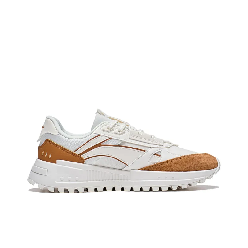 LiNing Wind Rider 2.0 Low-Top Sports Casual Shoes Men's White Yellow-1