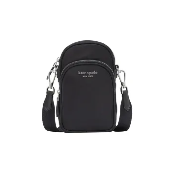 Kate Spade Sam Recycled Nylon Cell Phone Pouch Shoulder Bag Crossbody Bag Women's Black