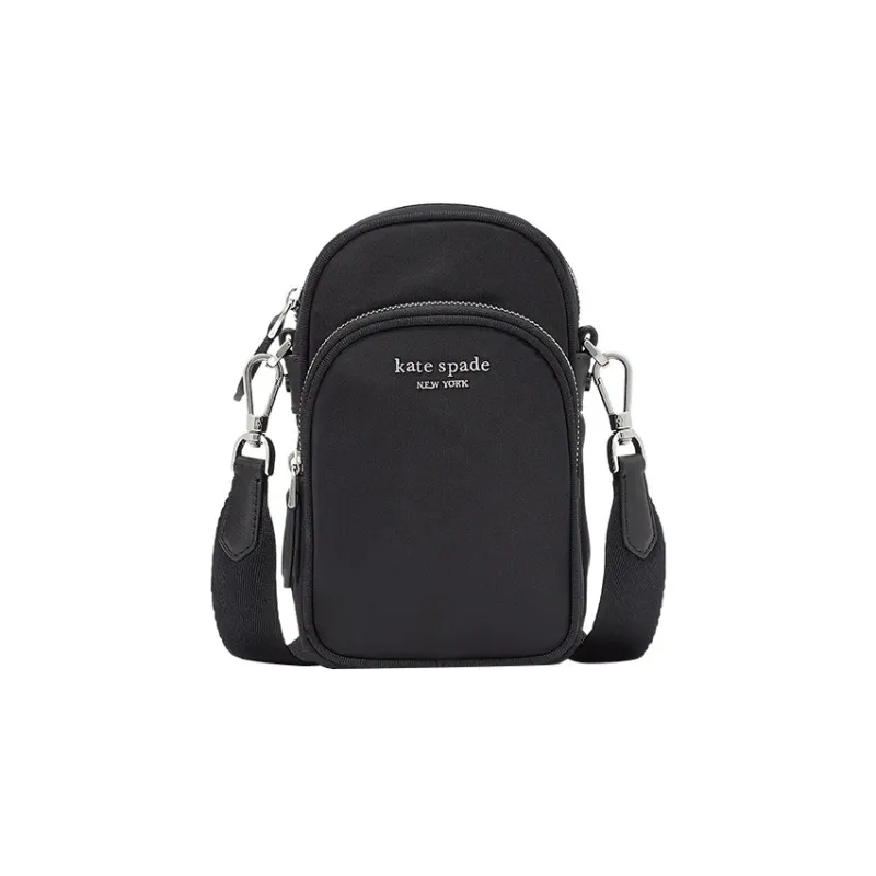 Kate Spade Sam Recycled Nylon Cell Phone Pouch Shoulder Bag Crossbody Bag Women's Black-0