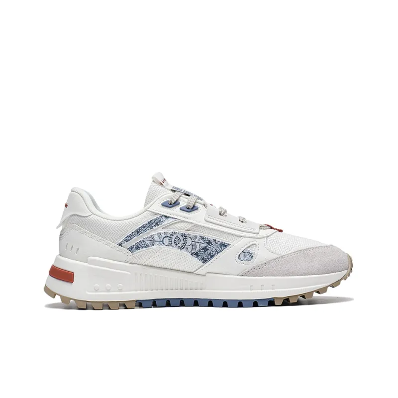 LiNing Wind Rider 2.0 Anti Slip Wear Resistant Low Top Sports Casual Shoes Men's Ecru-1