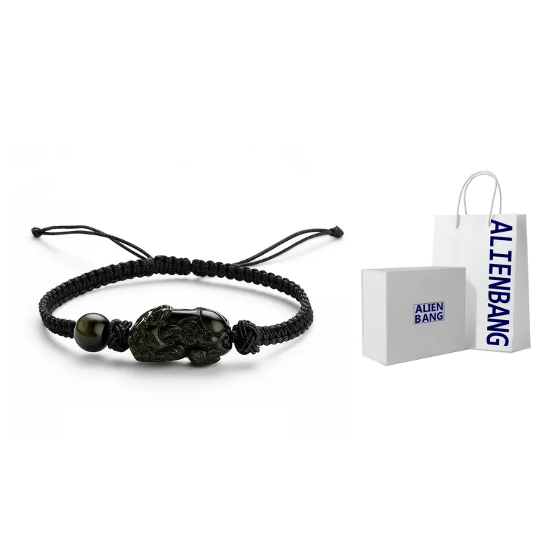 ALIEN BANG Obsidian Bracelets Men's-2