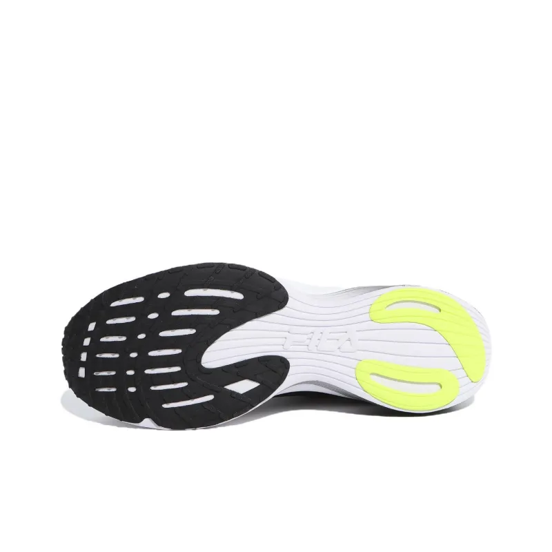 FILA Racer Cushioning Wear Resistant Low Top Long Distance Running Running Shoes Unisex Black Yellow Korean Style-4