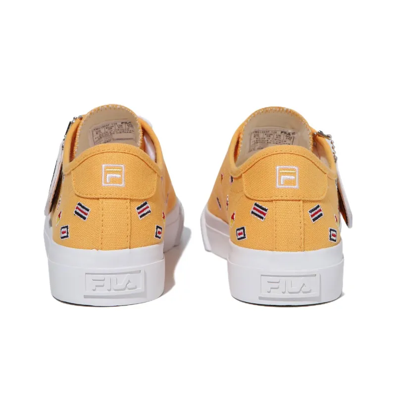 FILA Classic Kicks B V3 Anti Slip Wear Resistant Low Top Skateboard Shoes Unisex Yellow White Korean Style-2