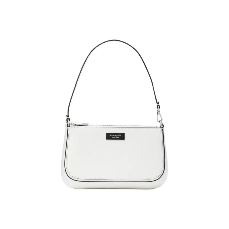 Kate Spade Sam Cow Leather Envelope Bag Handheld Handbag Mini Women's White-0