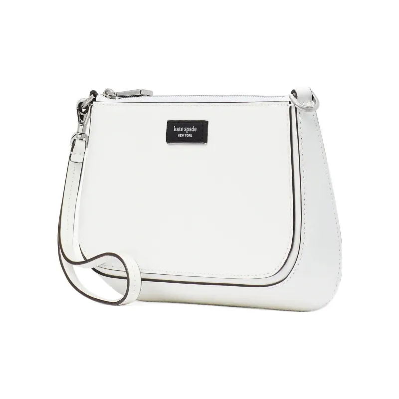 Kate Spade Sam Cow Leather Envelope Bag Handheld Handbag Mini Women's White-1