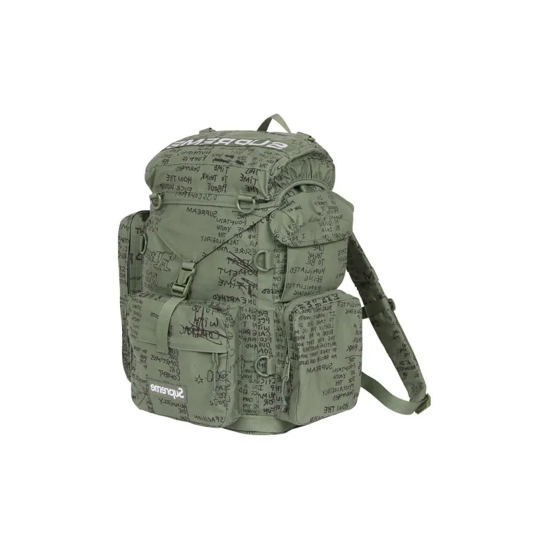 Supreme Nylon Cotton Backpack Regular Unisex Green-2