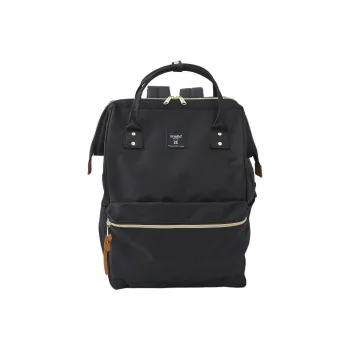 Anello Polyester Backpack Large Size Unisex Black