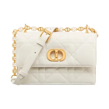 DIOR Sheepskin Crossbody Bag Shoulder Bag Women's Milk White