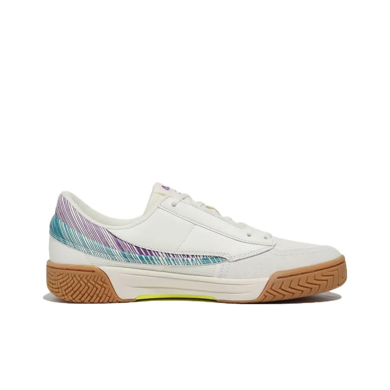 FILA O.T Authentic T5 Anti Slip Wear Resistant Low Top Skateboard Shoes Unisex White Brown Korean Style-1