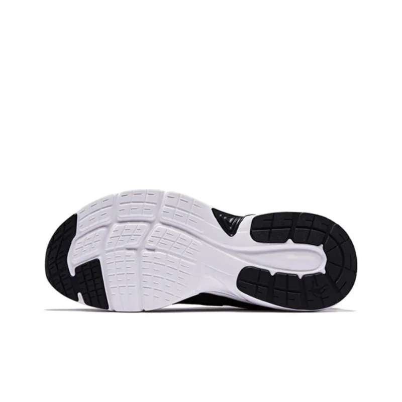 QIAODAN Slip Resistant And Breathable Low Top Running Shoes Men's Black White-4