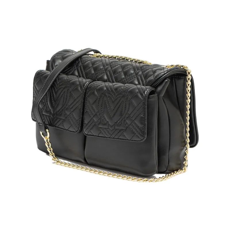 LOVE MOSCHINO Quilted Logo-plaque Crossbody Bag-2