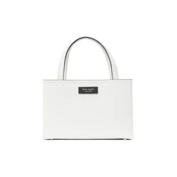 Kate Spade Sam Leather Tote Bag, Shopping Bag, Handbag Mini Women's White