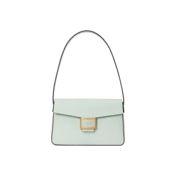 Kate Spade Katy Cow Leather Messenger Bag, Handbag, Shoulder Bag Women's Crystal Blue