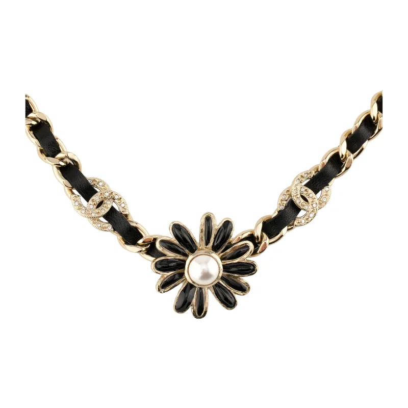 CHANEL Necklaces Women's Black/Gold-0