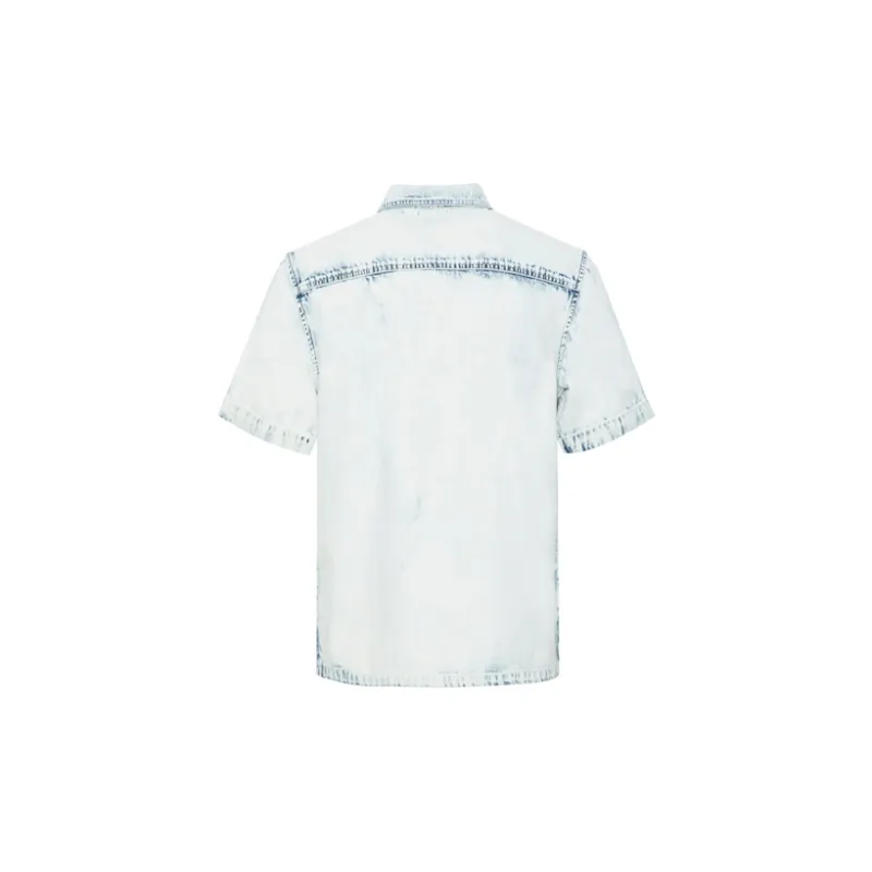 RARE Short Sleeved Shirt Men's Light Blue-1
