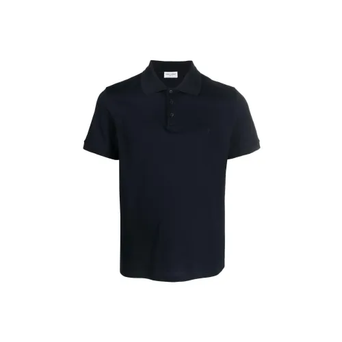 SAINT LAURENT Polo Shirts Men Marine Blue