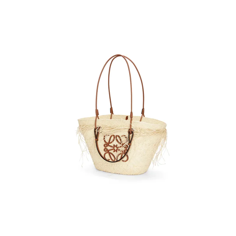 LOEWE Iracap Palm Fiber With Cow Leather Handbag, Shoulder Bag Women's-2