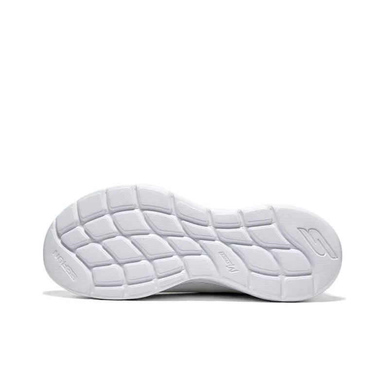 Skechers Go Run Lite Anti Slip Wear Resistant Low Top Running Shoes Men's White Yellow-3