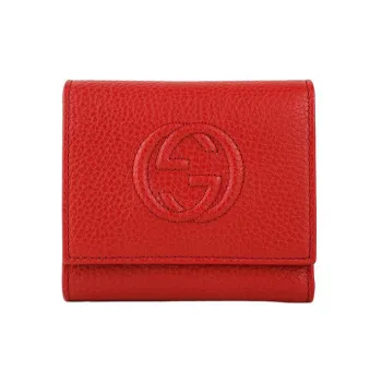 GUCCI Soho Trifold Wallet Small Red