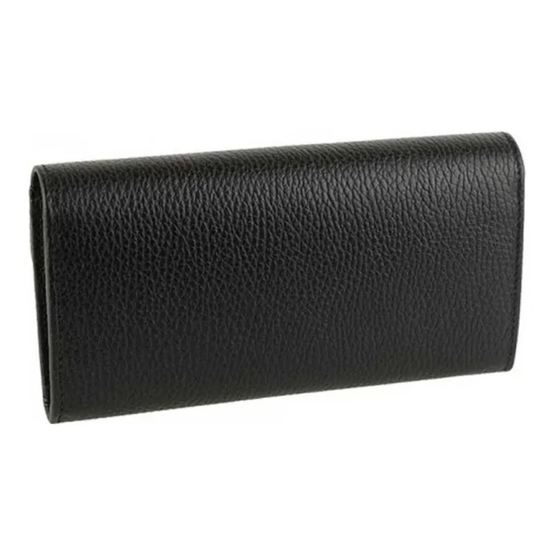 GUCCI Leather Wallet Women's Black-2