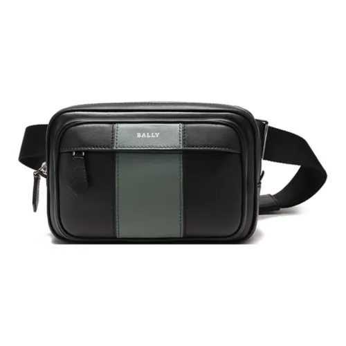BALLY Cow Leather Fanny Pack Sling Bags Regular Men's Black Gray Green