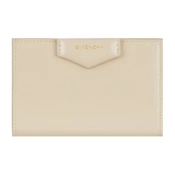 GIVENCHY Antigona Cow Leather Patchwork With Sheepskin Wallet Women's Beige