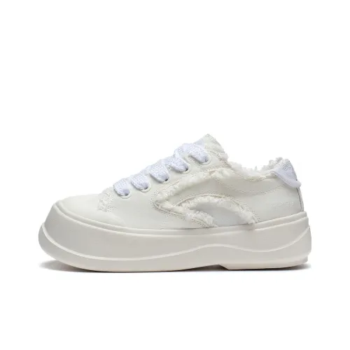 LINING Honey Platform Casual Shoes Women's Low-Top White