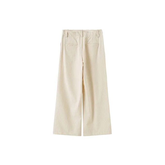 Cubic Casual Pants Women's Beige-1
