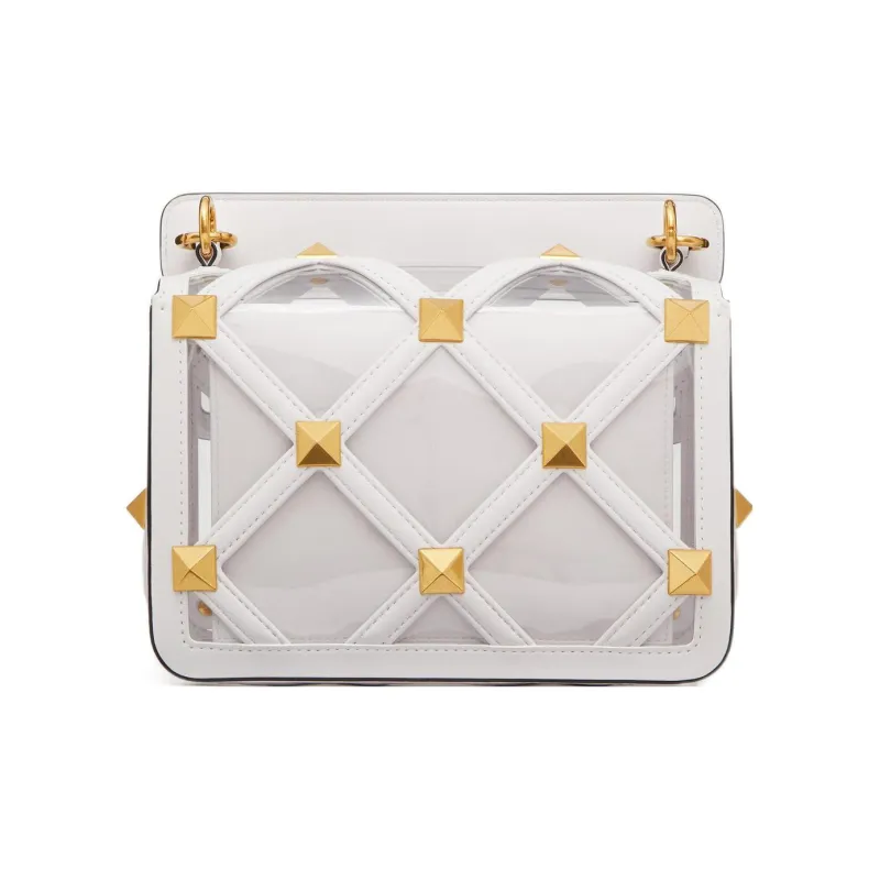 Valentino Leather Crossbody Bag Shoulder Bag Women's White-3