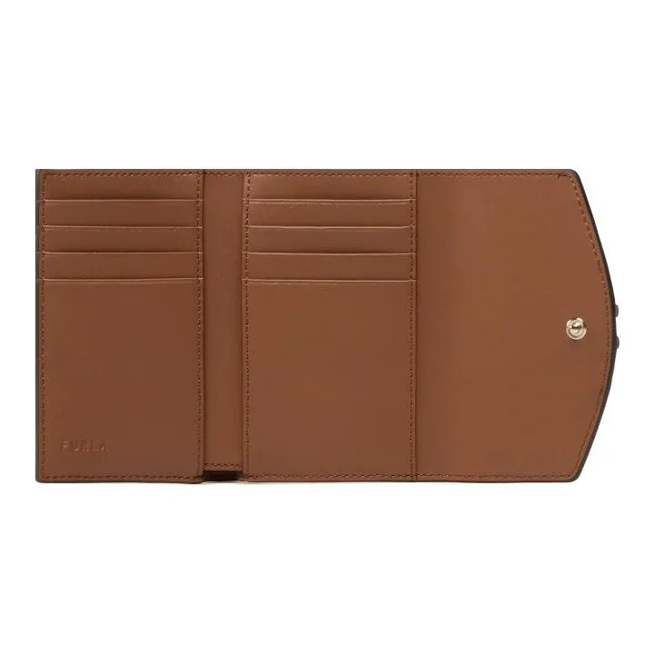 Furla Primula Calfskin Wallet Medium Size Women's Brown-3