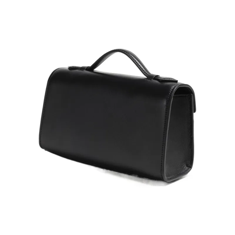 SAVETTE Cow Leather Handbag Small Size Women's Black Leather-2