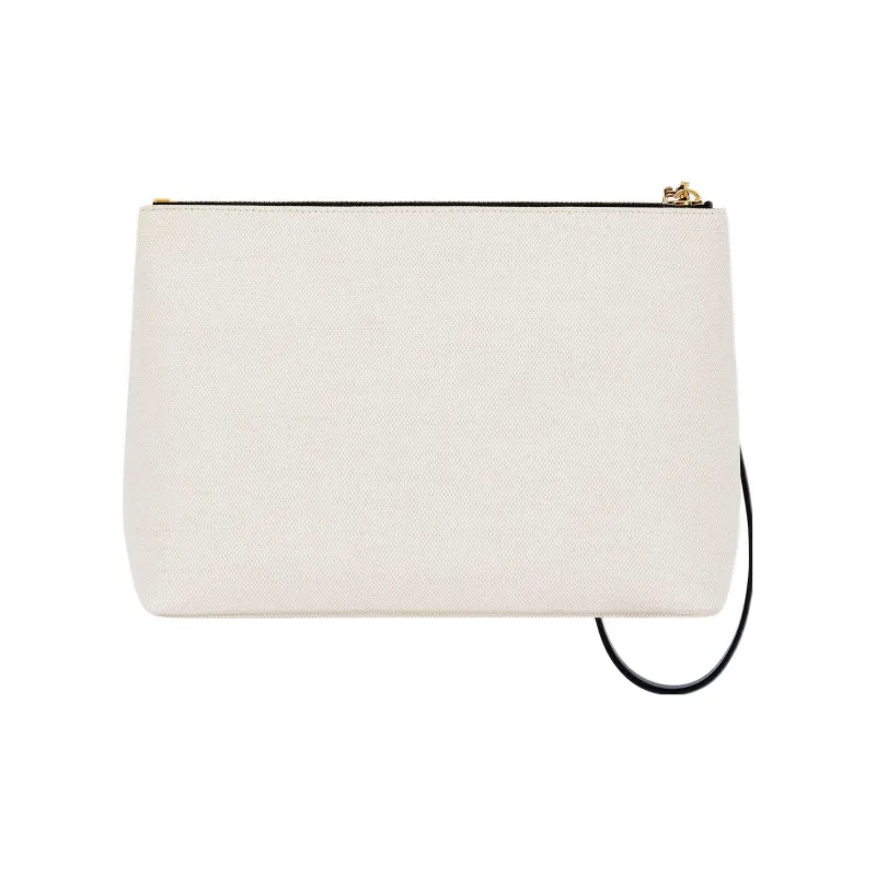 Givenchy Cotton Clutch Tubas Women's Beige/Black-2