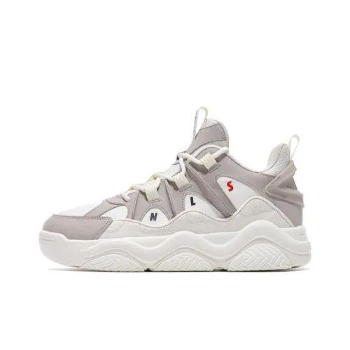 QIAODAN Anti Chinese And Wear Resistant Lightweight Low Top Skateboard Shoes Men's Gray White