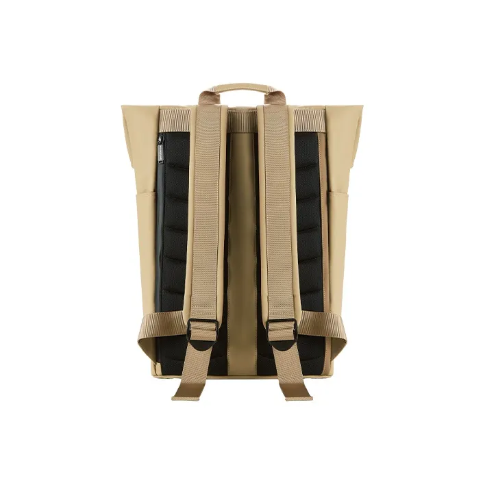 WPT PU Nylon Fabric Backpacks Large Size Unisex Black/White/Khaki-13