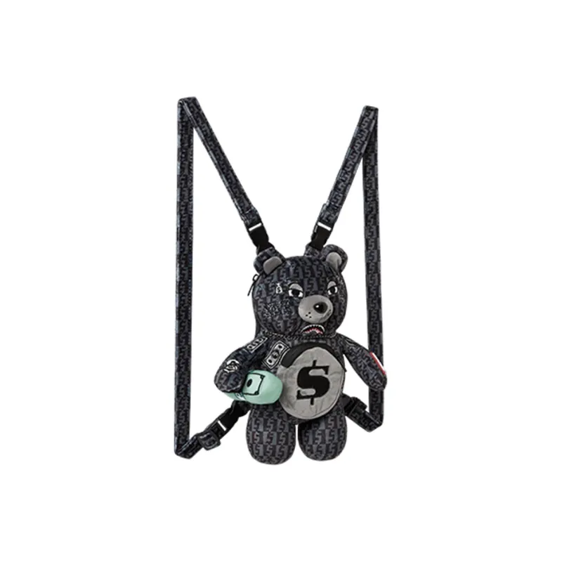 SPRAYGROUND Plush Backpack Trumpets Unisex Dark Gray-1