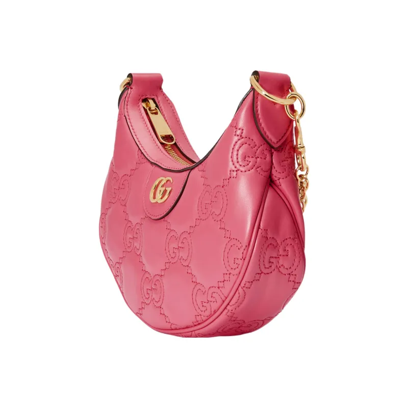 GUCCI GG Matelassé Leather Shoulder Bag Crescent Bag Shoulder Bag, Crossbody Bag Women's-2