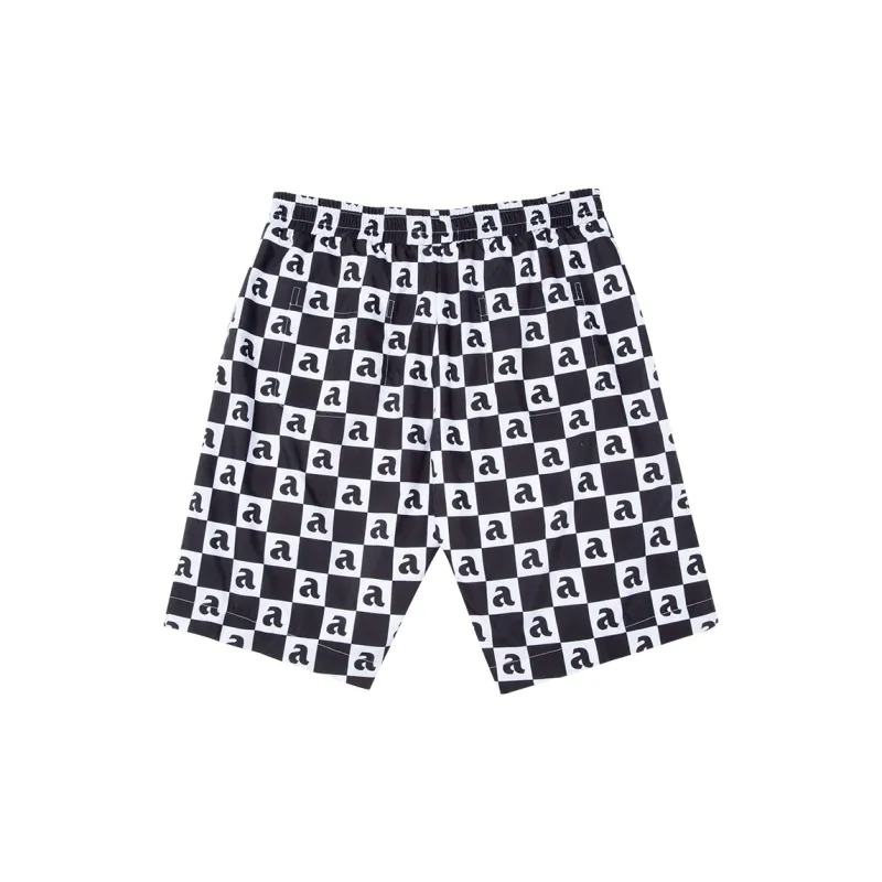 AFGK Casual Shorts Unisex Black White-1