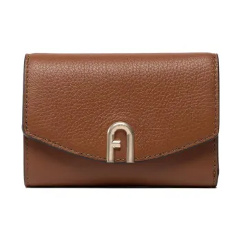 Furla Primula Calfskin Wallet Medium Size Women's Brown