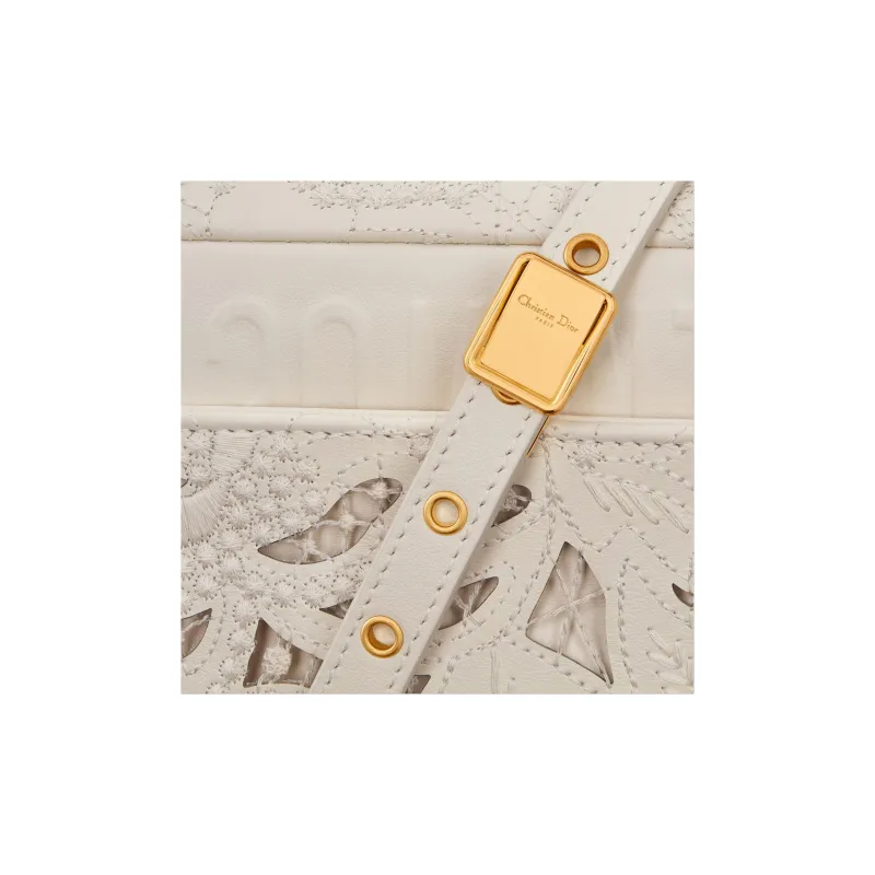 DIOR Caro Calfskin Crossbody Bag Shoulder Bag Women's Beige-5